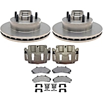 KIT-210516-367 Front Brake Disc and Caliper Kit, Natural, Semi-Metallic, 5 Lugs, R-Line Series