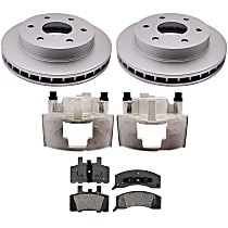 KIT-210516-541 Front Brake Disc and Caliper Kit, Natural Caliper, Semi-Metallic, 6 Lugs, Element3 Series