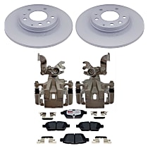 KIT-210516-579 Rear Brake Disc and Caliper Kit, Natural Caliper, Hybrid (Ceramic and Semi-Metallic), 5 Lugs, Element3 Series