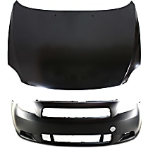 2-Piece Kit, Factory Style Hood, Steel, Textured Gray, Includes (1) Bumper Cover and (1) Hood