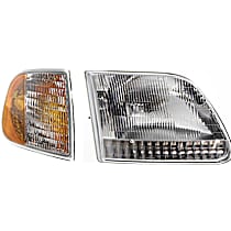 2-Piece Kit Passenger Side Halogen Headlight, With bulb(s), OE Replacement,  Includes (1) Corner Light and (1) Headlight