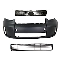 Front Bumper Cover Kit, Primed, includes Bumper Grille, and Grille