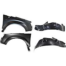 4-Piece Kit, Front, Driver and Passenger Side Fender, Includes (2) Fender and (2) Fender Liner