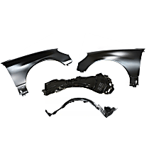 4-Piece Kit, Front, Driver and Passenger Side Fender, Includes (2) Fender and (2) Fender Liner