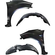 4-Piece Kit, Front, Driver and Passenger Side Fender, Includes (2) Fender and (2) Fender Liner