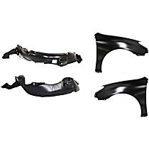 4-Piece Kit Front, Driver and Passenger Side Fender, Sedan,  Includes (2) Fender and (2) Fender Liner