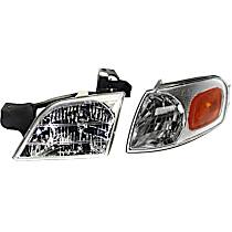 2-Piece Kit Driver Side Halogen Headlight, With bulb(s), Mini Passenger Van, OE Replacement, Includes (1) Headlight and (1) Corner Light