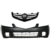 2-Piece Kit, Front Primed Bumper Cover, Includes (1) Bumper Cover and (1) Grille