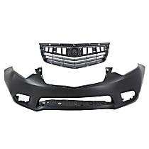2-Piece Kit, Front Primed Bumper Cover, Includes (1) Bumper Cover and (1) Grille