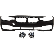 3-Piece Kit Front Primed Bumper Cover,  Includes (1) Bumper Cover and (2) Fog Light