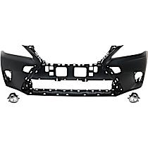 3-Piece Kit Front Primed Bumper Cover, For Models Without F Sport Package, CAPA Certified  Includes (1) Bumper Cover and (2) Fog Light