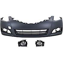 3-Piece Kit, Front Primed Bumper Cover, For Coupe Models, CAPA Certified, Includes (1) Bumper Cover and (2) Fog Light