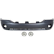 3-Piece Kit Front Primed Bumper Cover,  Includes (1) Bumper Cover and (2) Fog Light