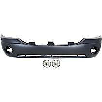 3-Piece Kit Front Primed Bumper Cover, CAPA Certified  Includes (1) Bumper Cover and (2) Fog Light