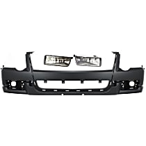 3-Piece Kit Front, Upper Primed Bumper Cover, Includes (1) Bumper Cover and (2) Fog Light