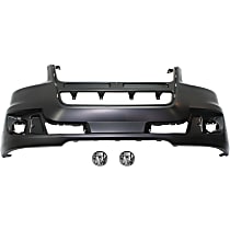 3-Piece Kit Front Primed Bumper Cover, Includes (1) Bumper Cover and (2) Fog Light