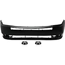 3-Piece Kit Front Primed Bumper Cover, For Models Without Active Park Assist System, CAPA Certified  Includes (1) Bumper Cover and (2) Fog Light