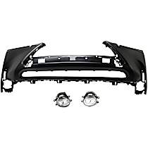 3-Piece Kit, Front Primed Bumper Cover, CAPA Certified, Includes (1) Bumper Cover and (2) Fog Light