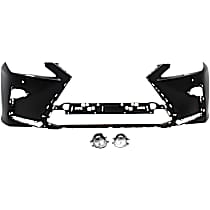 3-Piece Kit Front Primed Bumper Cover, For Models Without F Sport Package, With Headlight Washer and Parking Aid Sensor, Japan Built Vehicle,  Includes (1) Bumper Cover and (2) Fog Light