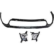 3-Piece Kit Front Textured Bumper Cover,  Includes (1) Bumper Cover and (2) Fog Light