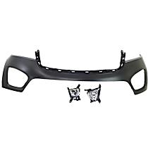 3-Piece Kit Front Primed Bumper Cover,  Includes (1) Bumper Cover and (2) Fog Light