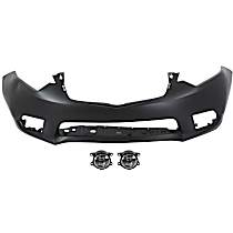 3-Piece Kit Front Primed Bumper Cover,  Includes (1) Bumper Cover and (2) Fog Light