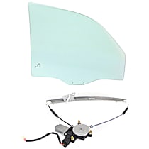 2-Piece Kit Front, Passenger Side Door Glass, Sport Utility, 4-Door, Clear, DD11259 GTNN  Includes (1) Door Glass and (1) Window Regulator