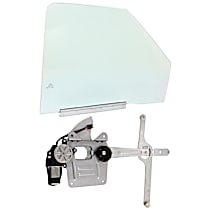 2-Piece Kit Front, Passenger Side Door Glass Kit, Replaces NAGS No. DD08422 GTYN, Includes (1) Door Glass and (1) Window Regulator
