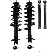 4-Piece Kit Front and Rear, Driver and Passenger Side Shock and Fully Loaded Strut, USA Built Vehicle