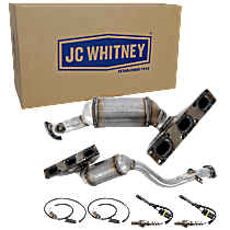 6-Piece Kit Front and Rear Catalytic Converter, 2.5L 6Cyl, Federal EPA Standard, 46-State Legal (Cannot ship to CA, CO, NY or ME), Eng Des: M54,  Manifold Converter, Naturally Aspirated, AWD, Wagon, Direct JC Whitney Series