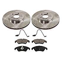 KIT-TRW101221-118 Front Brake Disc and Pad Kit, Plain Surface, 5 Lugs, Cast Iron Disc, Semi-Metallic Pad, Premium Friction Series