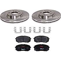 KIT-TRW101221-1900 Front Brake Disc and Pad Kit, Plain Surface 5 Lugs 305.05 mm Ceramic Premium Friction Series