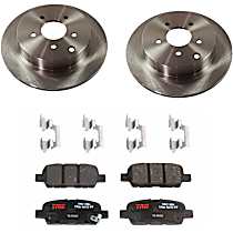 Rear Brake Disc and Pad Kit, Plain Surface, 5 Lugs, 308.1 mm, Ceramic, Premium Friction Series
