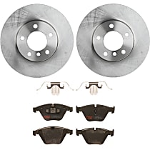 KIT-TRW101221-204 Front Brake Disc and Pad Kit, Plain Surface, 5 Lugs, Cast Iron Disc, Semi-Metallic Pad, Premium Friction Series