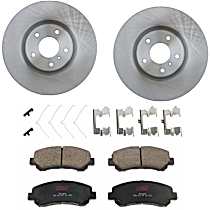 Front Brake Disc and Pad Kit, Plain Surface, 5 Lugs, 320.04 mm, Ceramic, Premium Friction Series