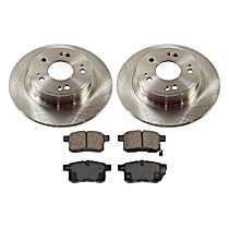 KIT-TRW101221-3962 Rear Brake Disc and Pad Kit Plain Surface, 5 Lugs, Cast Iron Disc, Ceramic Pad, Premium Friction Series