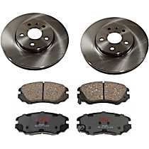 Front Brake Disc and Pad Kit, Plain Surface, 5 Lugs, 12.64 in., Ceramic, 321mm Front Disc, Premium Friction Series
