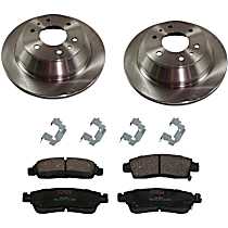 Rear Brake Disc and Pad Kit, Plain Surface, 6 Lugs, 325.12 mm, Semi-Metallic, Premium Friction Series