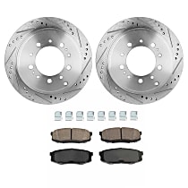 Front Brake Pad and Rotor Kit 1HDQ97 for Tundra Sequoia Land Cruiser 2008 2010