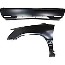 Front Bumper Cover Compatible with Lexus RX300 1999-2003 Primed with Side Lamps Holes