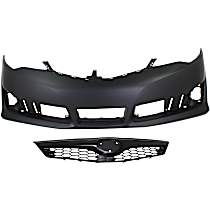 Bumper Cover Kit - Front, Primed, SE/SE Sport Models, Includes Grille, Set Of 2