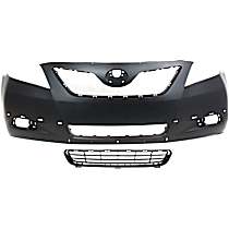 Bumper Grille Compatible with Toyota Camry 07-09 Front Black Lower Cover USA//Japan Built