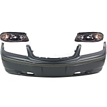 Front Bumper Cover Compatible with 2000-2005 Chevrolet Impala Primed with Body Side Molding Base Model