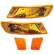 Turn Signal Light For 2005-2007 Jeep Liberty Plastic Lens Left /& Right Set of 2