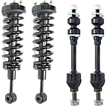 Complete Strut Shock Coil Spring Assembly fit 2004 2005 2006 2007 2008 Ford F-150,2006 2007 2008 Lincoln Mark LT 4WD ONLY Front Pair SCITOO Struts