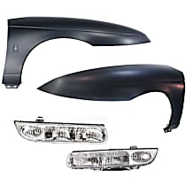 OE Replacement Saturn S-Series Front Passenger Side Fender Assembly Partslink Number GM1241276