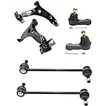 Control Arm, Tie Rod End and Sway Bar Link Front Driver and Passenger Side