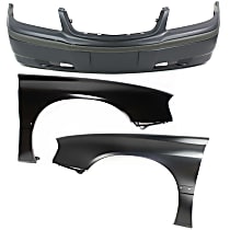 Front Bumper Cover Compatible with 2000-2005 Chevrolet Impala Primed with Body Side Molding Base Model