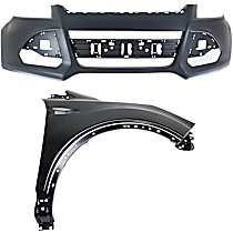 Rear Bumper Cover Replacement for 2013-2016 Ford Escape w//Park Assist 13-16 Textured FO1100689 BUMPERS THAT DELIVER