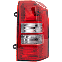 Passenger Side Tail Light, With bulb(s), Halogen, Clear and Red Lens